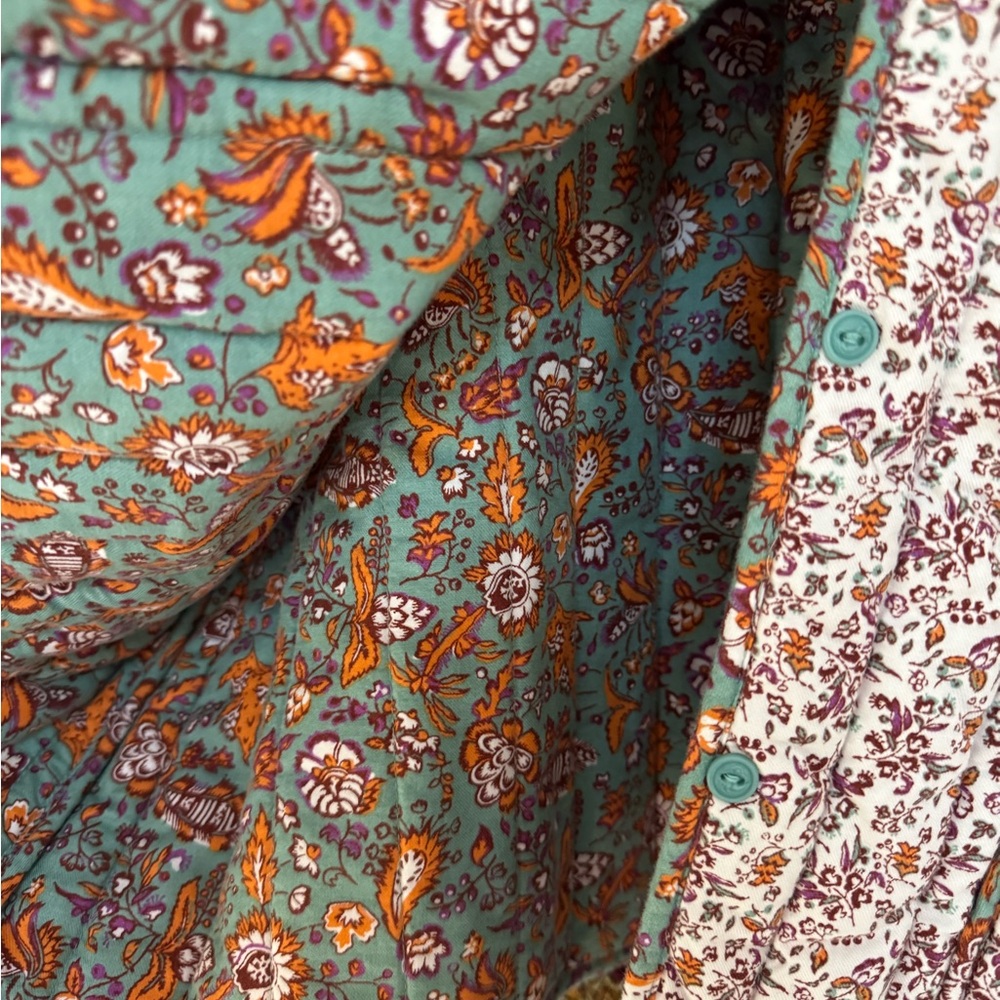 Target’s Universal Thread Floral Utility Jacket - Cream and Brown Never Worn - Picture 3 of 4
